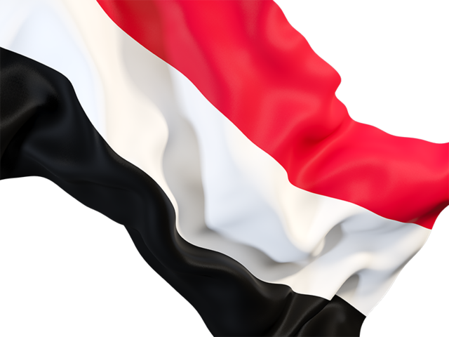 Равевающийся флаг крупным планом. Скачать флаг. Йемен
