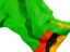 Замбия. Равевающийся флаг крупным планом. Скачать иллюстрацию.