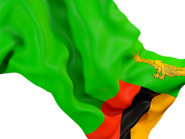 Waving flag closeup. Download flag icon of Zambia at PNG format