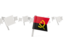 Angola. White flag pins. Download icon.