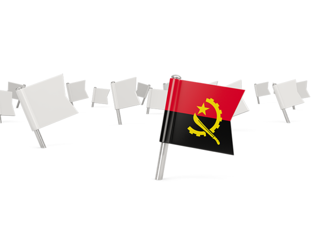 White flag pins. Download flag icon of Angola at PNG format