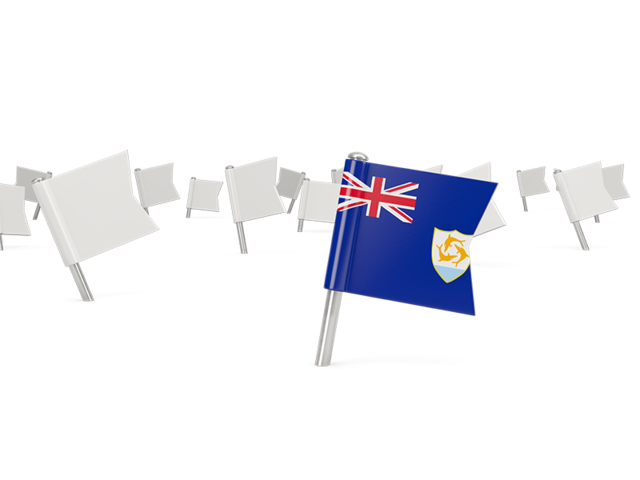 White flag pins. Download flag icon of Anguilla at PNG format