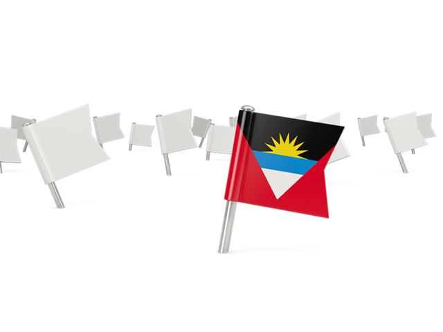 White flag pins. Download flag icon of Antigua and Barbuda at PNG format