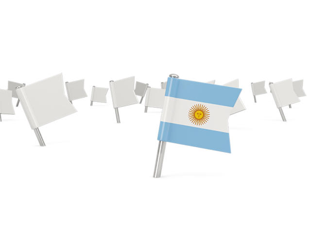 White flag pins. Download flag icon of Argentina at PNG format