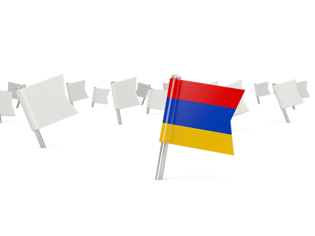 White flag pins. Download flag icon of Armenia at PNG format