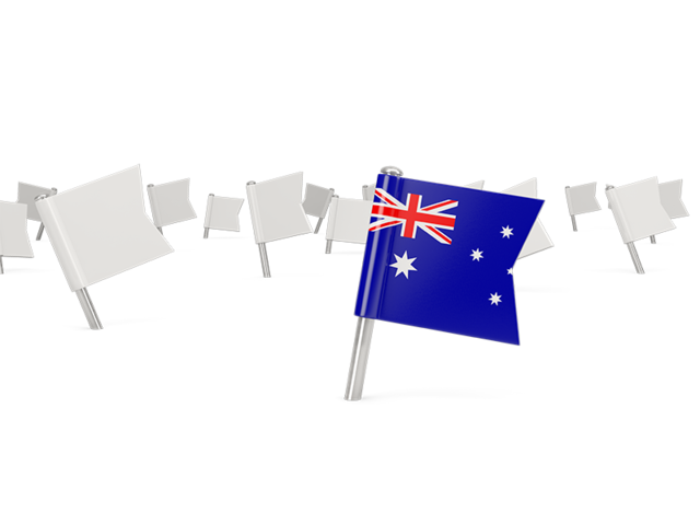 Белые флажки. Скачать флаг. Австралийский Союз
