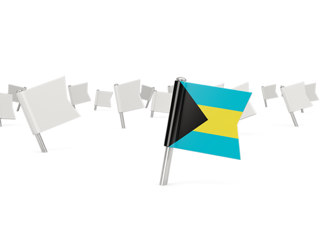 White flag pins. Download flag icon of Bahamas at PNG format