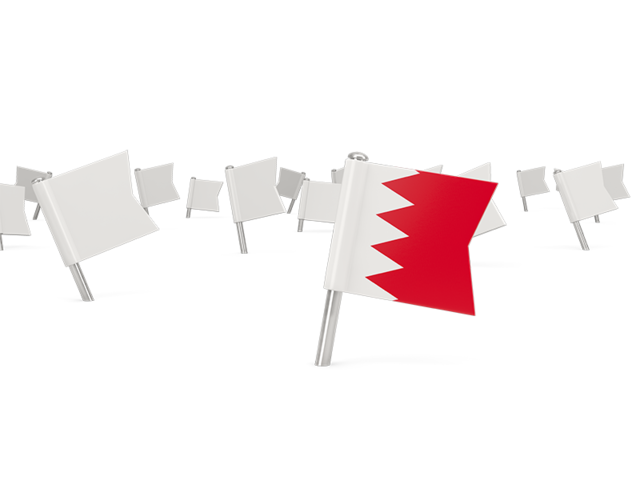 Белые флажки. Скачать флаг. Бахрейн
