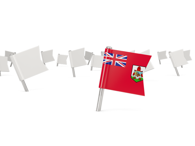 White flag pins. Download flag icon of Bermuda at PNG format
