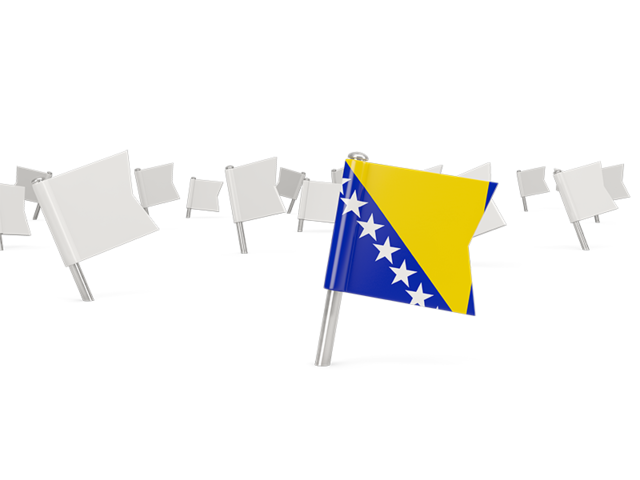 White flag pins. Download flag icon of Bosnia and Herzegovina at PNG format