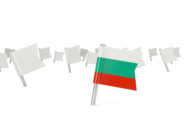 White flag pins. Download flag icon of Bulgaria at PNG format