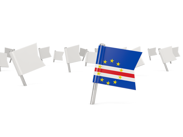 White flag pins. Download flag icon of Cape Verde at PNG format