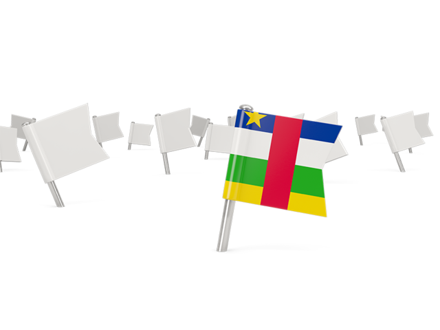 Белые флажки. Скачать флаг. Центральноафриканская Республика