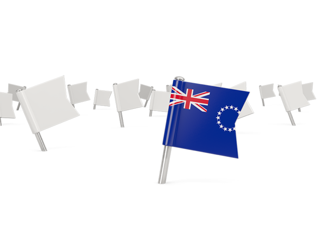 White flag pins. Download flag icon of Cook Islands at PNG format