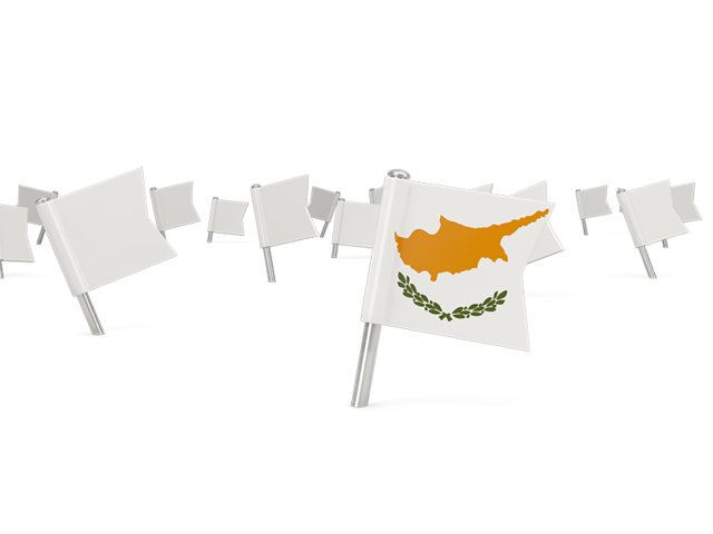 White flag pins. Download flag icon of Cyprus at PNG format