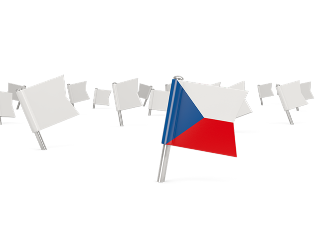 White flag pins. Download flag icon of Czech Republic at PNG format