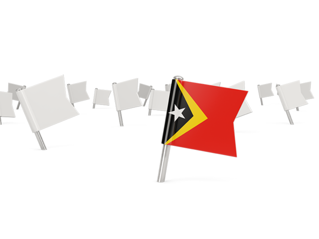 White flag pins. Download flag icon of East Timor at PNG format