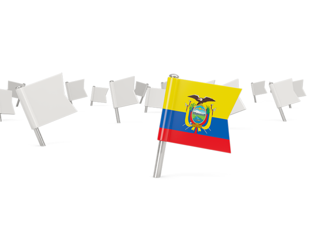 White flag pins. Download flag icon of Ecuador at PNG format