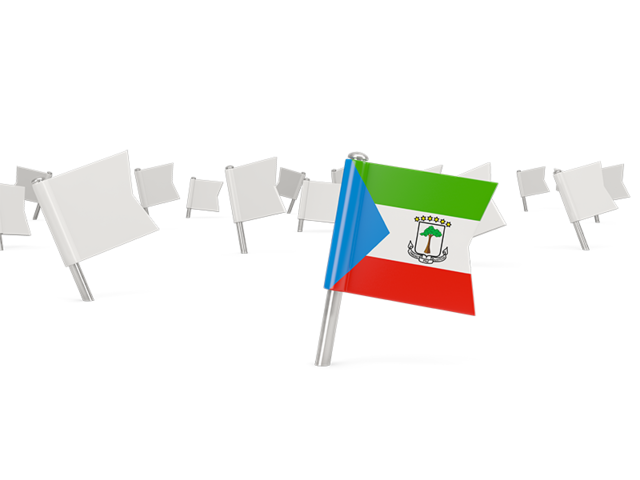 Белые флажки. Скачать флаг. Экваториальная Гвинея