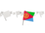 Eritrea. White flag pins. Download icon.