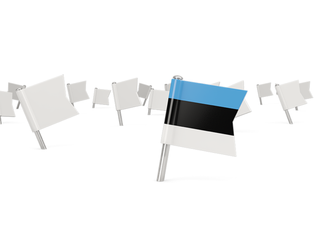 Белые флажки. Скачать флаг. Эстония