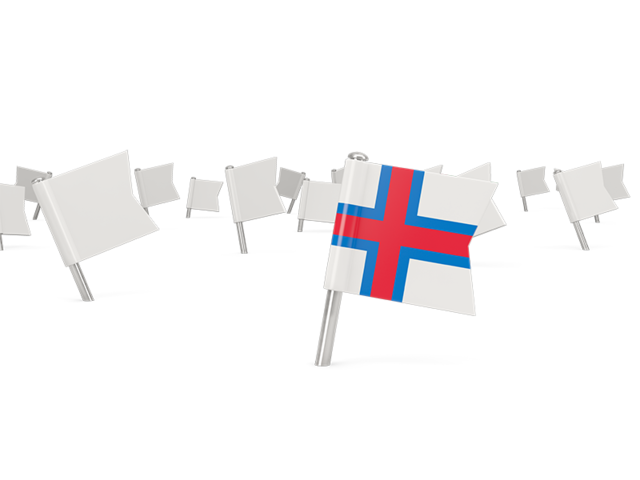 White flag pins. Download flag icon of Faroe Islands at PNG format
