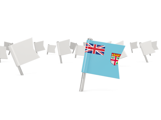 White flag pins. Download flag icon of Fiji at PNG format