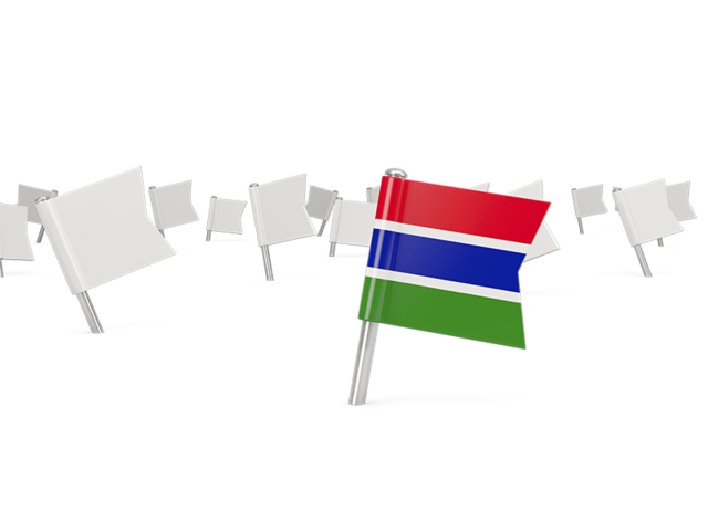 White flag pins. Download flag icon of Gambia at PNG format