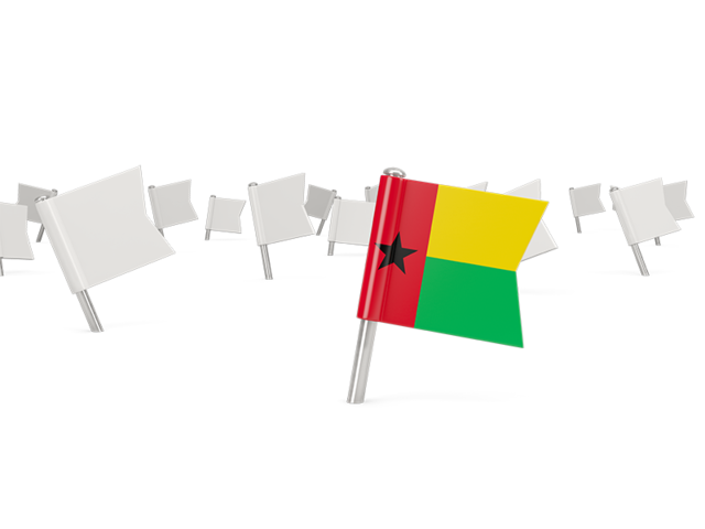 White flag pins. Download flag icon of Guinea-Bissau at PNG format