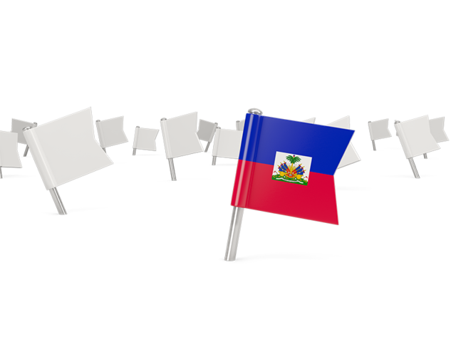 White flag pins. Download flag icon of Haiti at PNG format