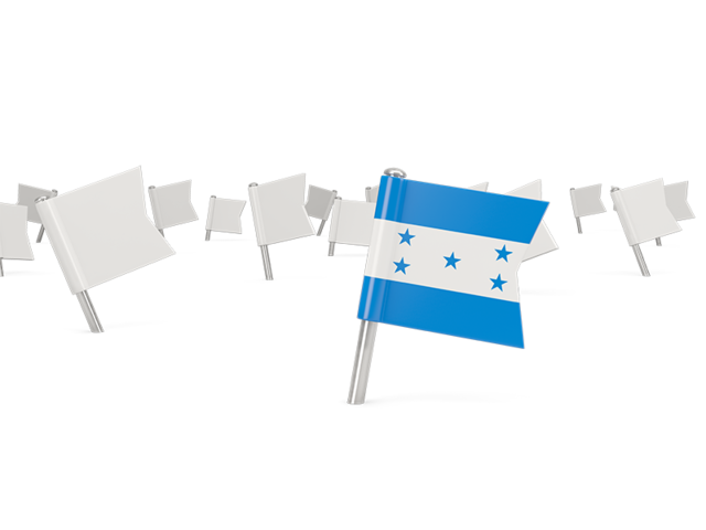 White flag pins. Download flag icon of Honduras at PNG format