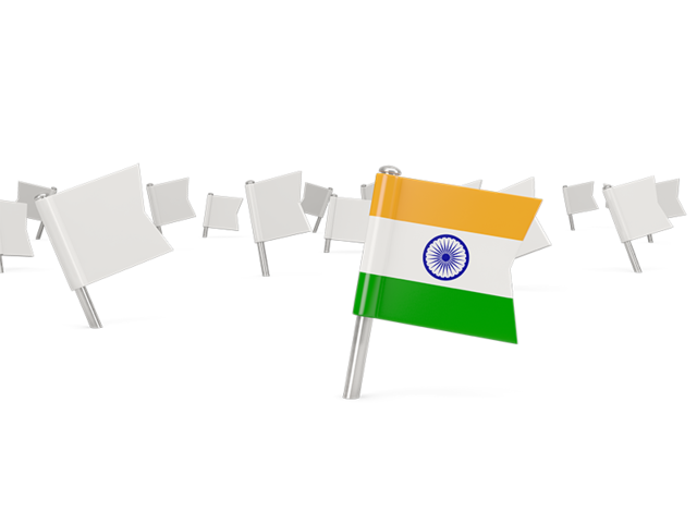White flag pins. Download flag icon of India at PNG format