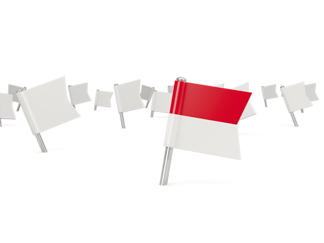 White flag pins. Download flag icon of Indonesia at PNG format