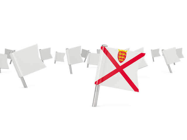 White flag pins. Download flag icon of Jersey at PNG format