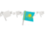 Казахстан. Белые флажки. Скачать иконку.