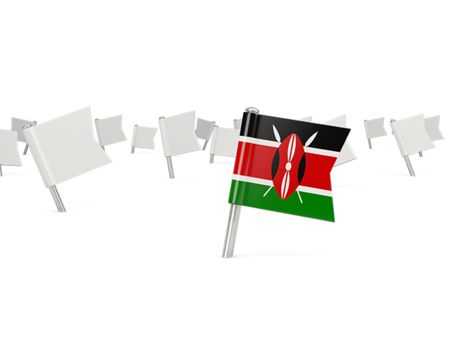 White flag pins. Download flag icon of Kenya at PNG format