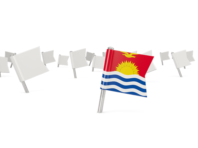 White flag pins. Download flag icon of Kiribati at PNG format