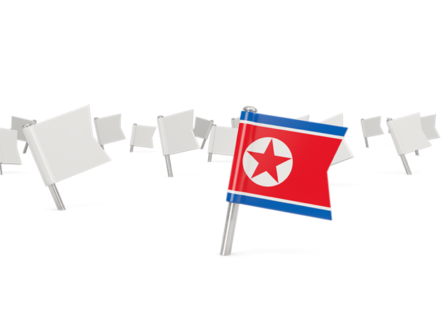 White flag pins. Download flag icon of North Korea at PNG format