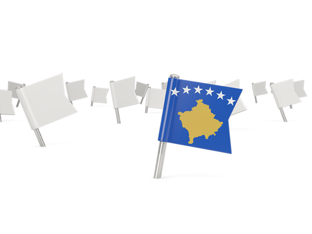 White flag pins. Download flag icon of Kosovo at PNG format