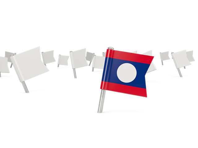 White flag pins. Download flag icon of Laos at PNG format