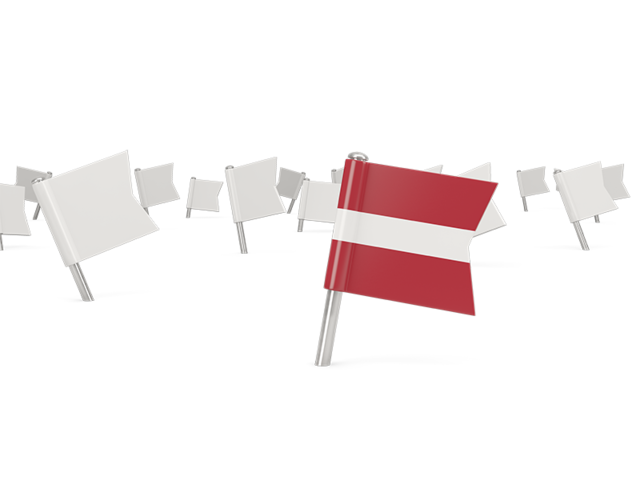 White flag pins. Download flag icon of Latvia at PNG format