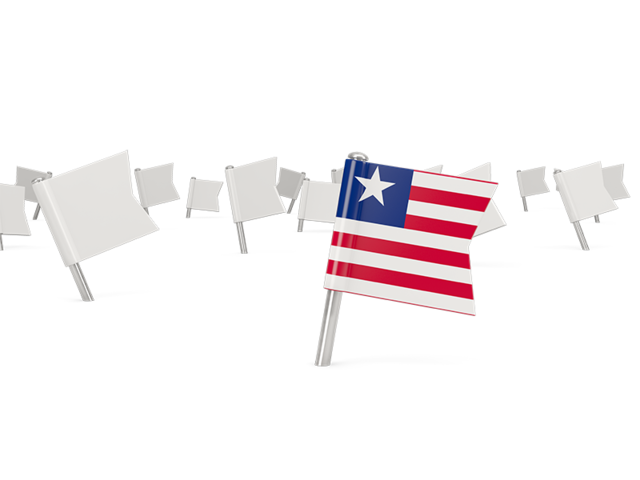 Белые флажки. Скачать флаг. Либерия