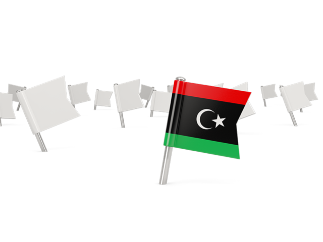 Белые флажки. Скачать флаг. Ливия