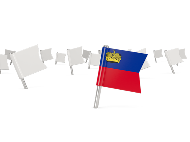 White flag pins. Download flag icon of Liechtenstein at PNG format