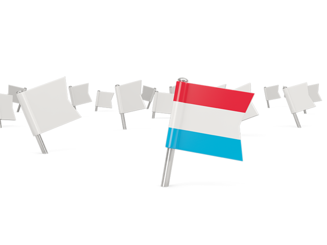White flag pins. Download flag icon of Luxembourg at PNG format