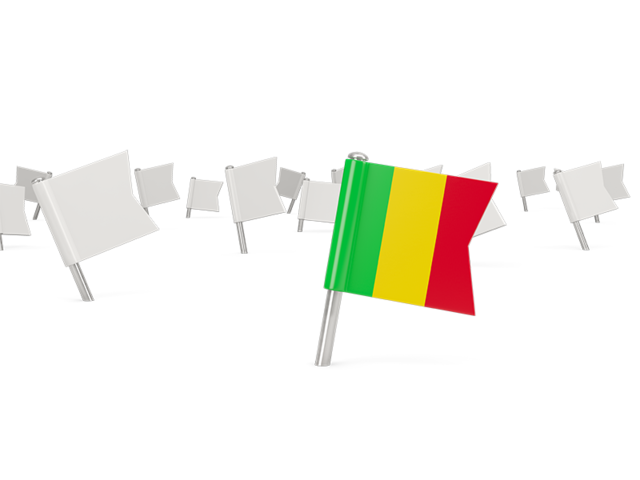 White flag pins. Download flag icon of Mali at PNG format