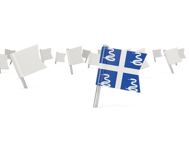 White flag pins. Download flag icon of Martinique at PNG format