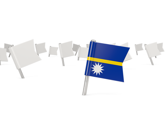 White flag pins. Download flag icon of Nauru at PNG format