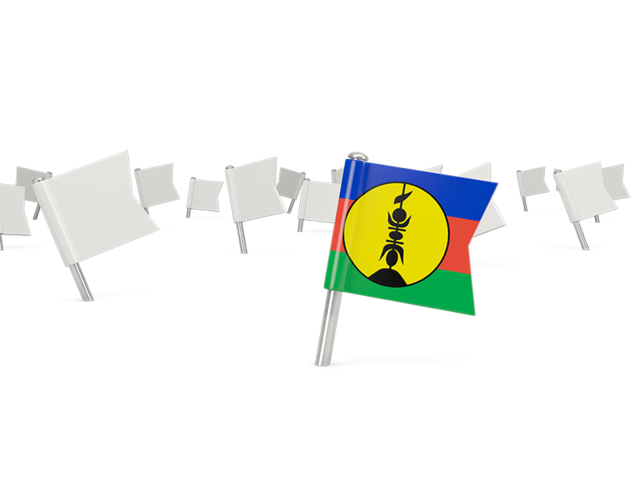 White flag pins. Download flag icon of New Caledonia at PNG format