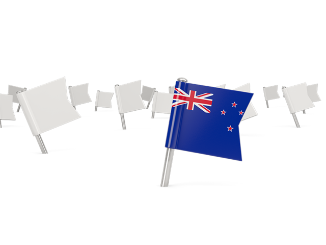 White flag pins. Download flag icon of New Zealand at PNG format